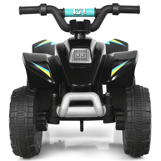 Infans 6V Kids Electric Quad ATV 4 Wheels Ride On Toy Toddlers Forward&Reverse Black