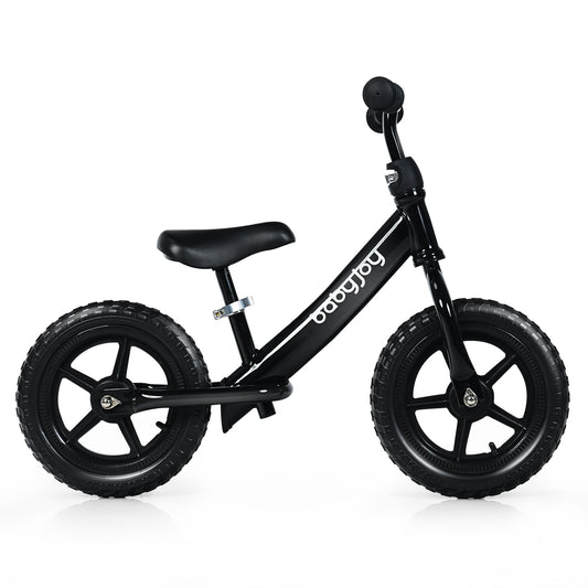 Infans 12 inch Balance Bike Kids No-Pedal Learn To Ride Pre Bike w/Adjustable Seat Black