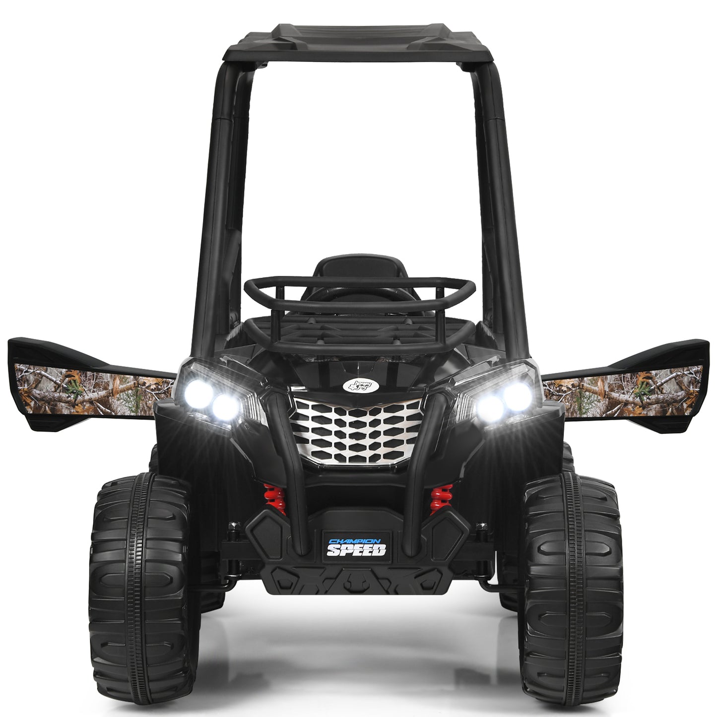 Infans 12V Kids Ride On UTV Truck RC Electric Car w/MP3 & Light Black