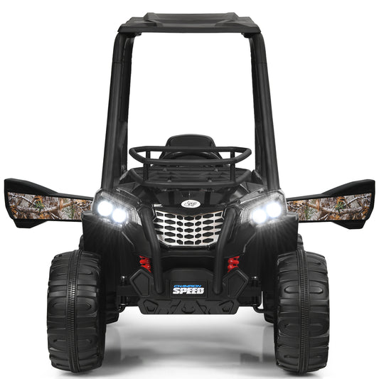 Infans 12V Kids Ride On UTV Truck RC Electric Car w/MP3 & Light Black