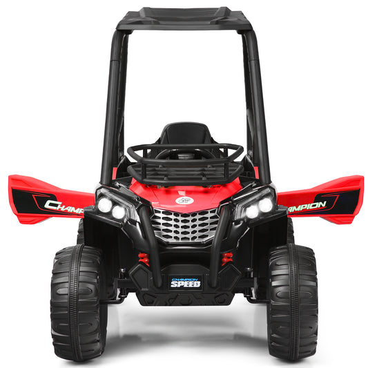 Infans 12V Kids Ride On UTV Truck RC Electric Car w/MP3 & Light Red