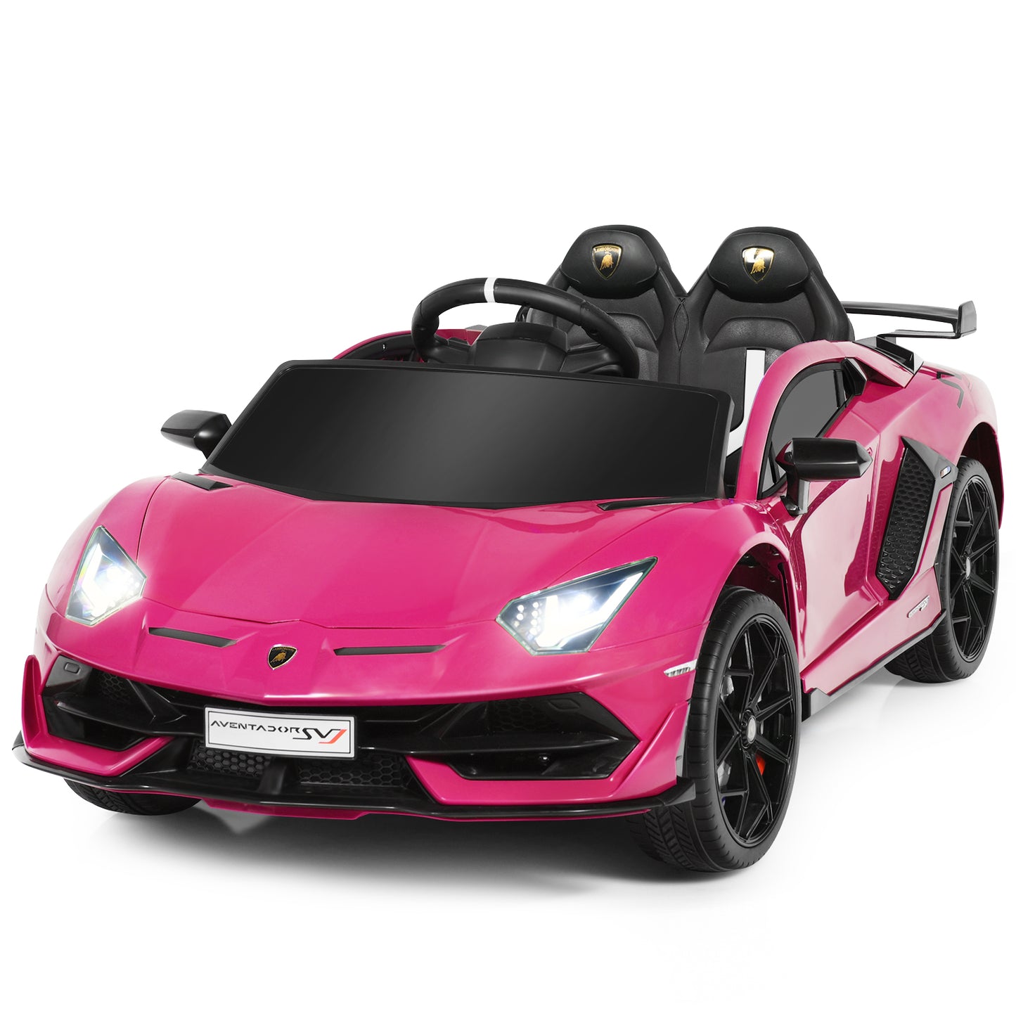 Infans 12V Kids Ride On Car Licensed Lamborghini SVJ RC w/ Trunk & Music Pink
