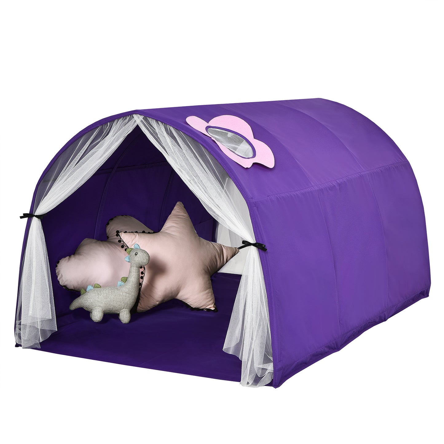 Infans Kids Bed Tent Play Tent Portable Playhouse Twin Sleeping w/ Carry BagPurple