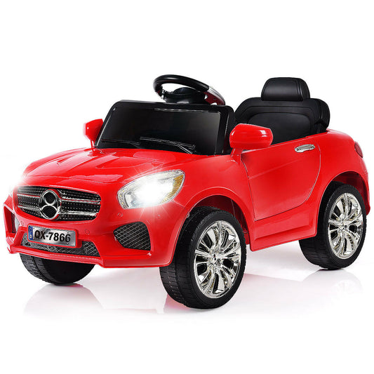 Infans 6V Kids Ride On Car RC Remote Control Battery Powered LED Lights Christmas GiftRed