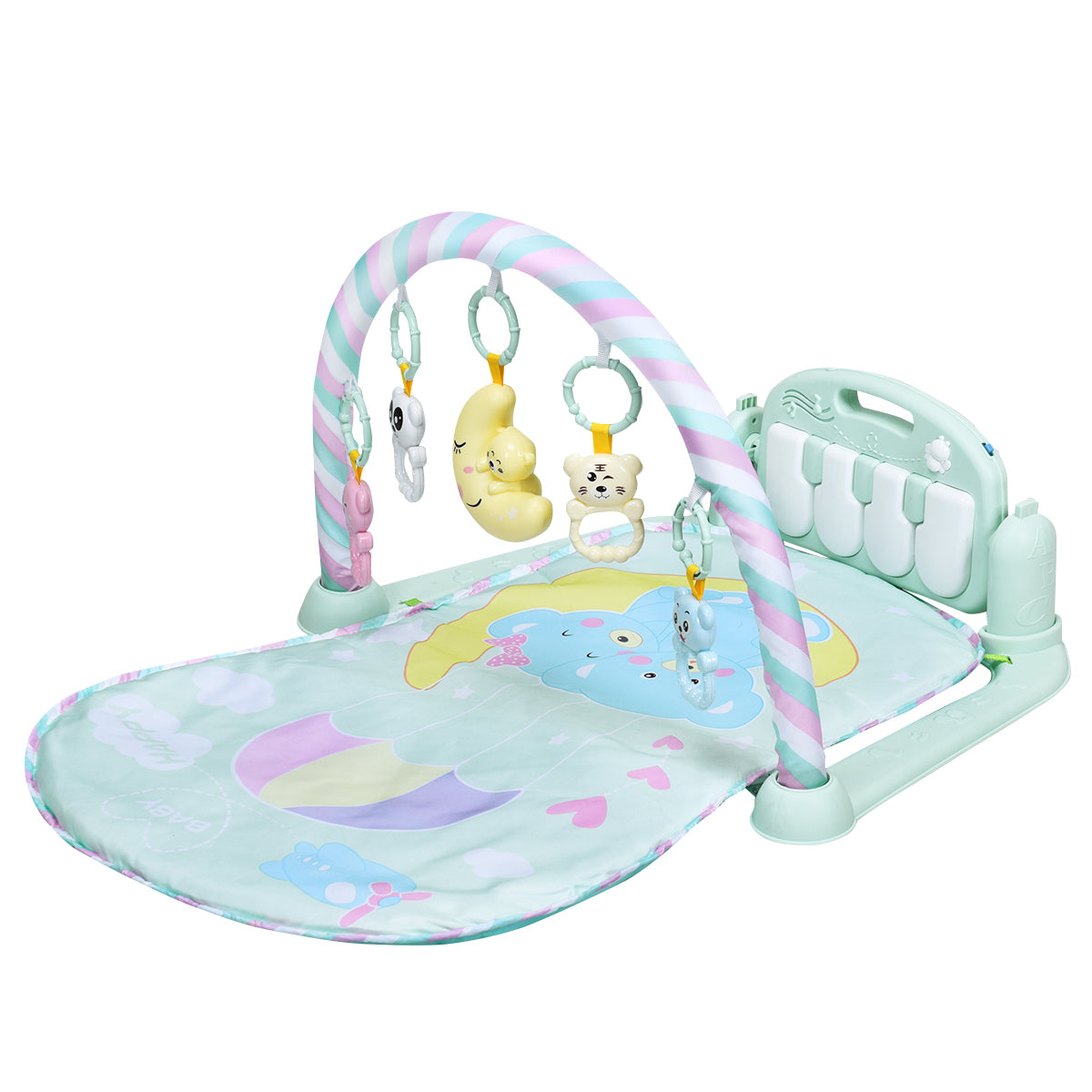 Infans Baby Gym Play Mat 3 in 1 Fitness Music and Lights Fun Piano Activity Center Toys