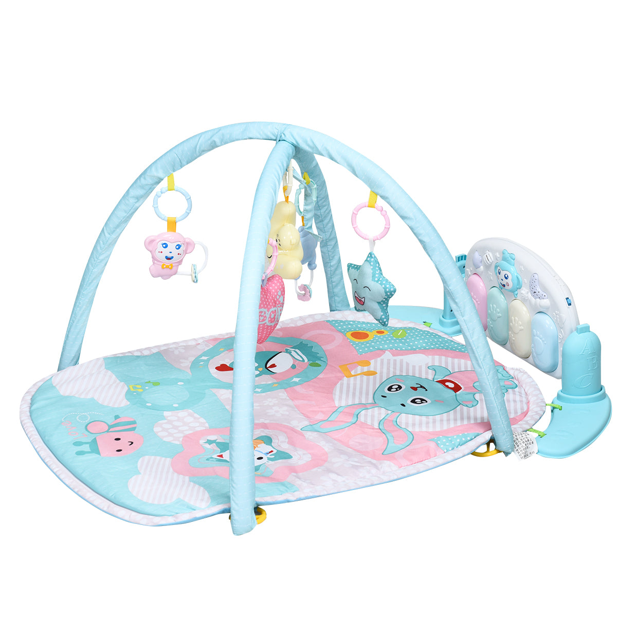 Infans Baby Play Gym Mat w/ Play Piano & Funny Toys for Newborn Infant Activity Playmat
