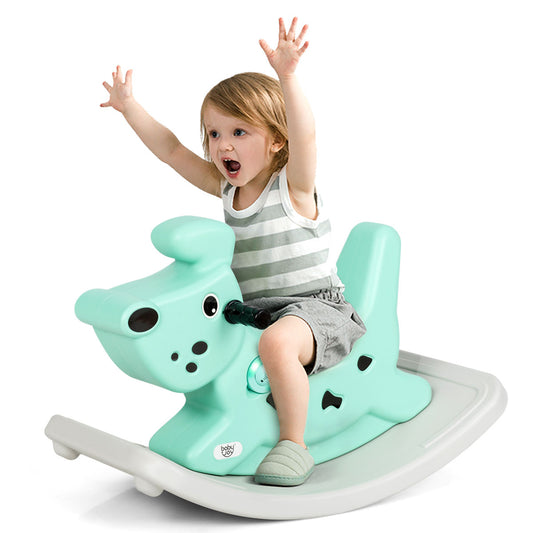 Infans Baby Kids Rocking Horse Animal Rider Chair Infant Ride Toy w/ Music & Lights