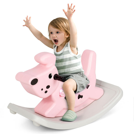 Infans Baby Kids Animal Rider Rocking Horse Chair Infant Ride Toy w/Music Light
