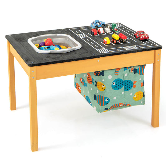 Infans 3-in-1 Kids Activity Table with Foldable Water Bin Large Capacity Storage Bagcolorful