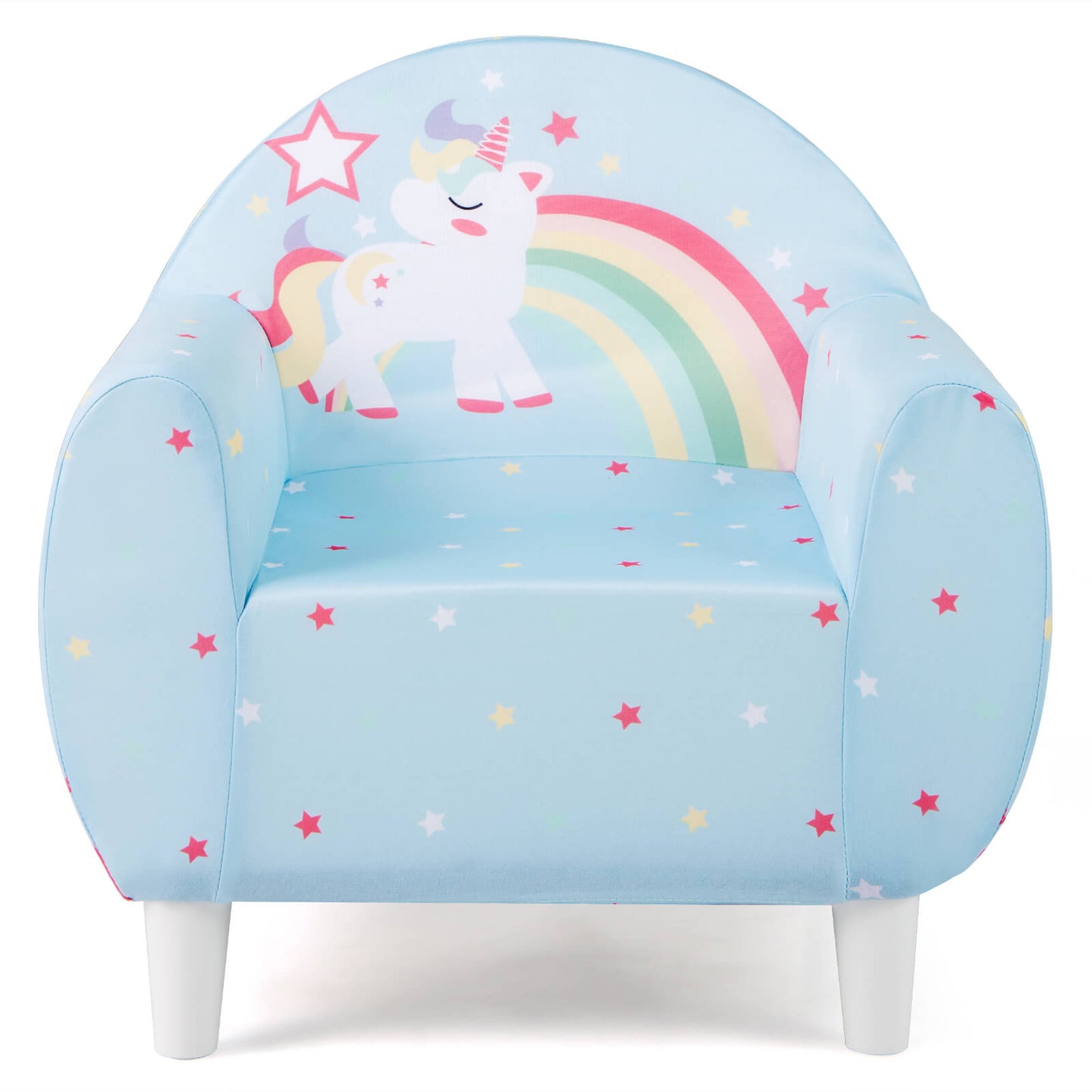 Infans Kids Sofa with Breathable Spandex Fabric High-density Sponge Filling for Boys GirlsBlue