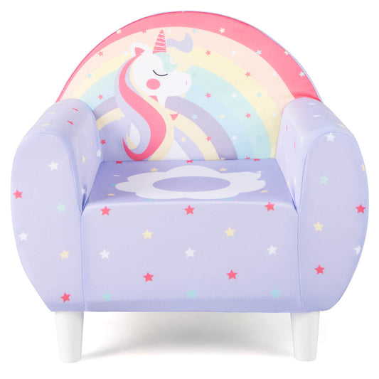 Infans Kids Sofa with Breathable Spandex Fabric High-density Sponge Filling for Boys GirlsPurple