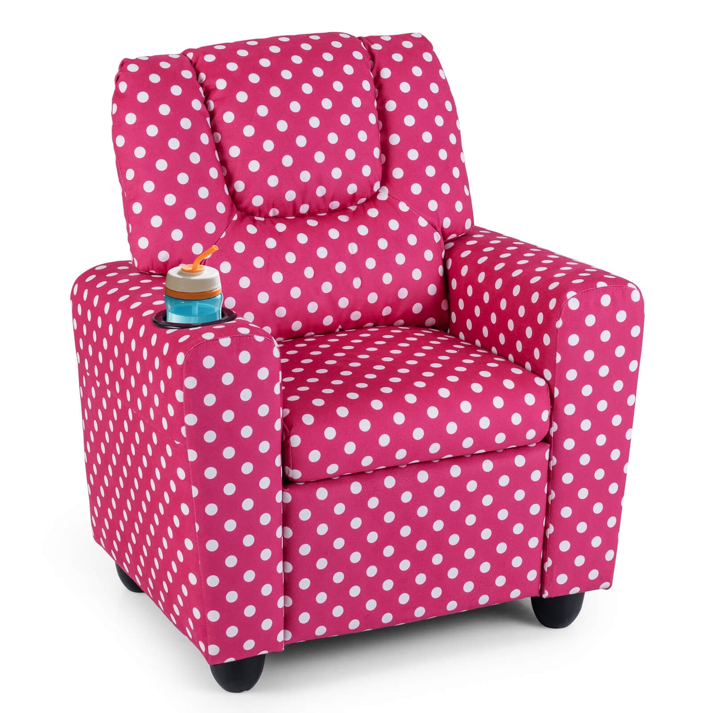 Infans Kids Recliner with Cup Holder w/Adjustable Backrest & Footrest for Boys & Girls