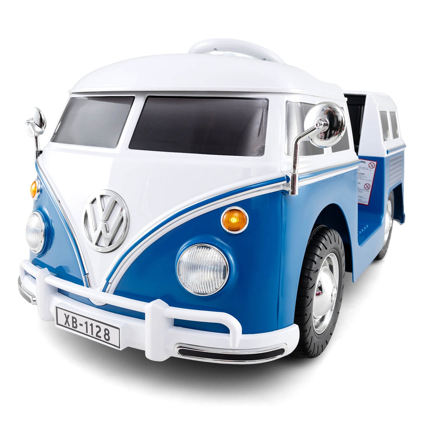 Infans Licensed Volkswagen Ride-on Bus with Cup Holder, LED Headlights, Music and HornBlue
