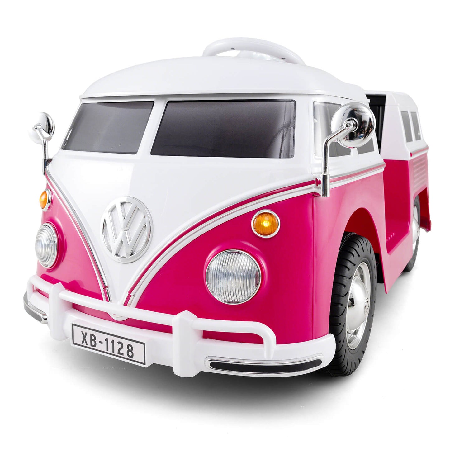 Infans Licensed Volkswagen Ride-on Bus with Cup Holder, LED Headlights, Music and HornPink