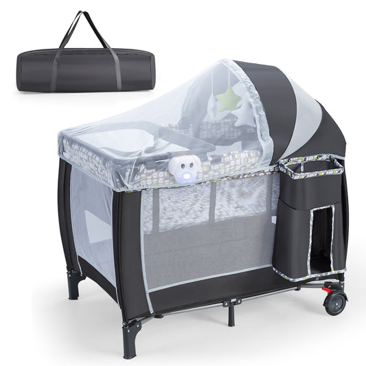 Infans Portable?Foldable?Baby Playard?Playpen?Nursery?Center?w/?Changing Station & Net