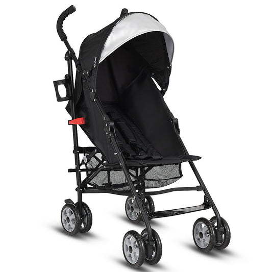 Infans Folding Lightweight Baby Toddler Umbrella Travel Stroller w/ Storage Basket NewBlack