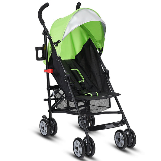 Infans Folding Lightweight Baby Toddler Umbrella Travel Stroller w/ Storage Basket NewGreen