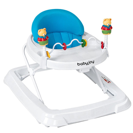 Infans Foldable Baby Walker for Boys and Girls, 2 in 1 Toddler Walker Learning-Seated or Walk-Behind,