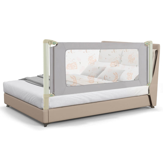 Infans 79 inch Bed Rail for Toddlers Infants Foldable Safety Bed Guardrail with Double Lock