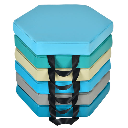 Infans 6-Piece Toddler Floor Cushions Classroom Seating w/Handles Multifunction