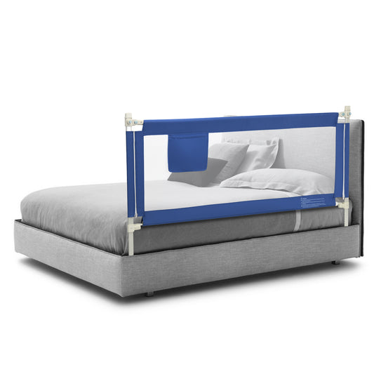 Infans 69.5inch Bed Rails for Toddlers Vertical Lifting Baby Bed Rail Guard with Lock Blue