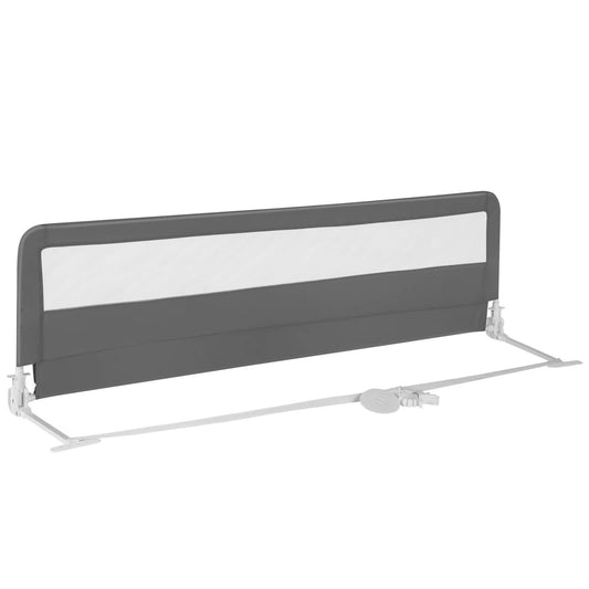 Infans 71inch Foldable Baby Bed Rail Guard Toddlers Swing Down Safety Bedrail Grey