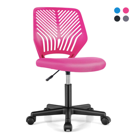 Infans Height-adjustable Ergonomic Kids Desk Chair w/ Universal Casters Working ChairPink