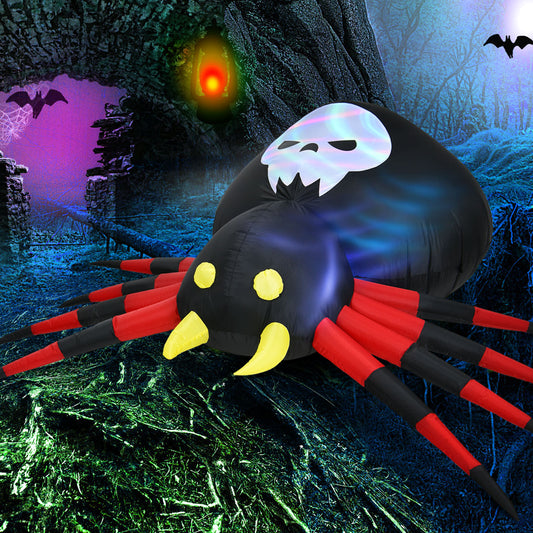 Infans 6.5FT Inflatable Halloween Spider Long Outdoor Indoor Blow Up Spider