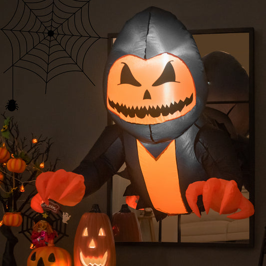 Infans 3.3 FT Halloween Inflatable Pumpkin Head Ghost Broke Out from Window