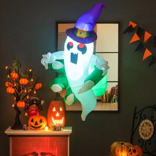 Infans 3.6FT Halloween Inflatable Ghost Indoor Outdoor Blow Up Flying Halloween Decor