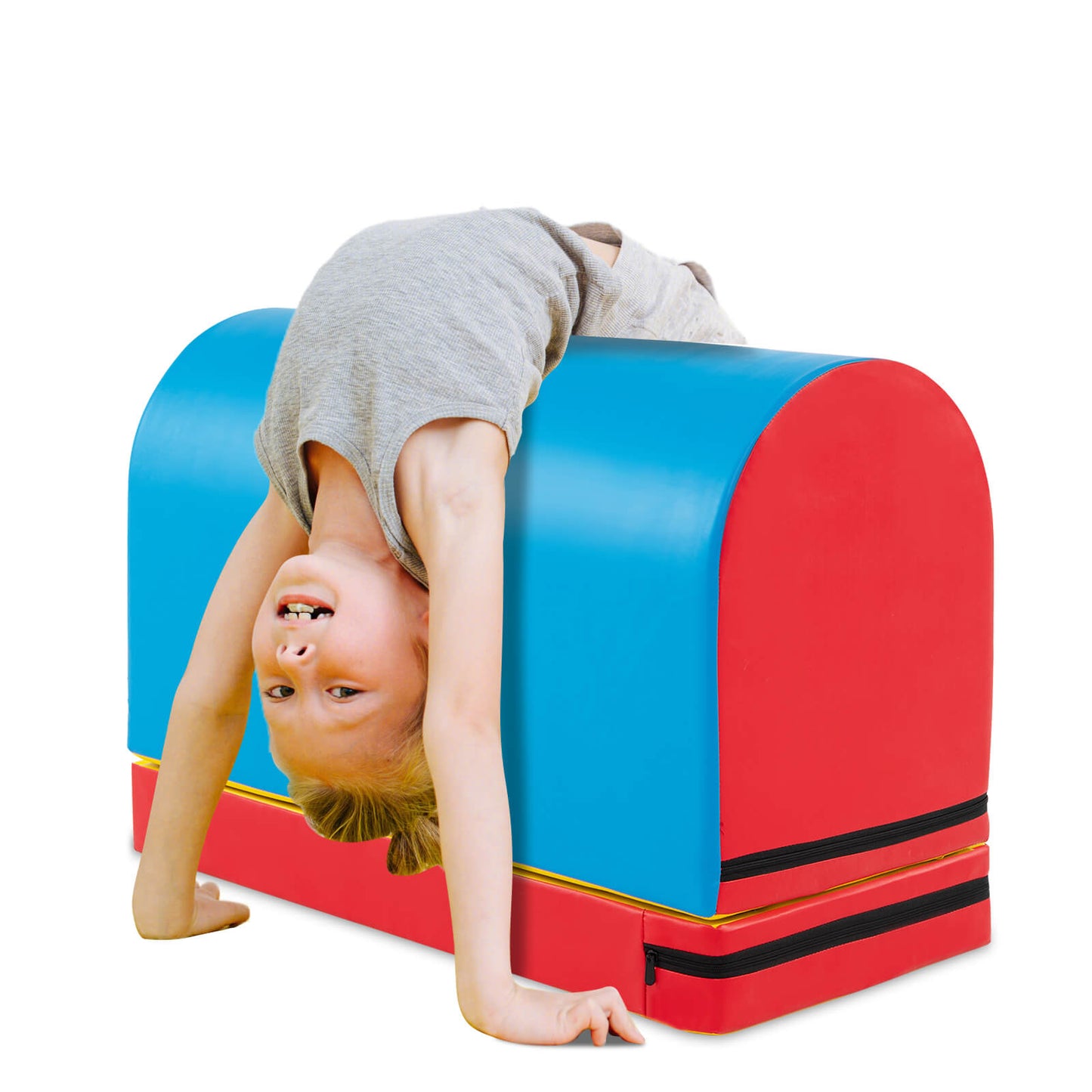 Infans Mailbox Tumbling Mat Gymnastics Vaulting Box w/ Detachable Mat & Carrying Handle
