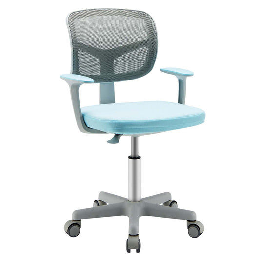 Infans Kids Desk Chair Adjustable Height Children Study Chair w/Auto Brake Casters Blue