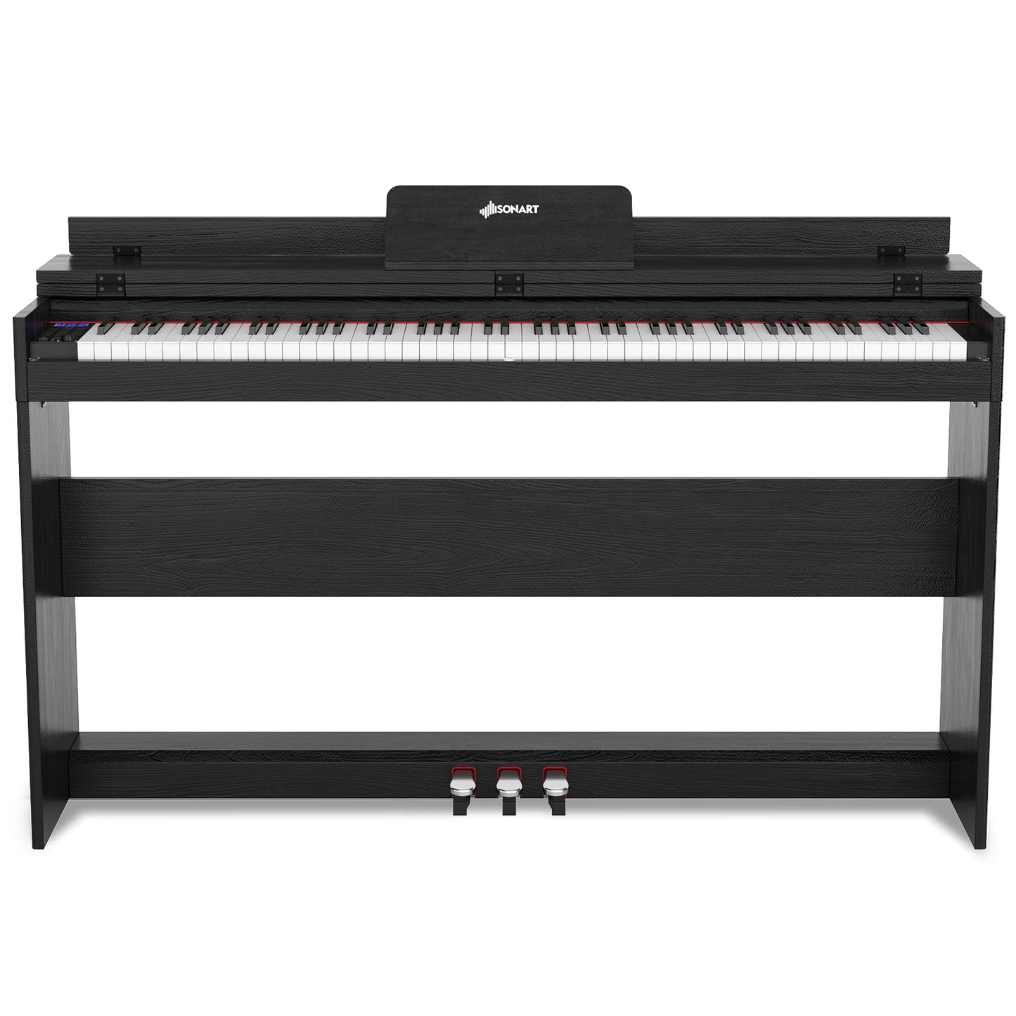 Infans 88 Key Full Size Electric Piano Keyboard w/ Stand 3 Pedals MIDI Function Black