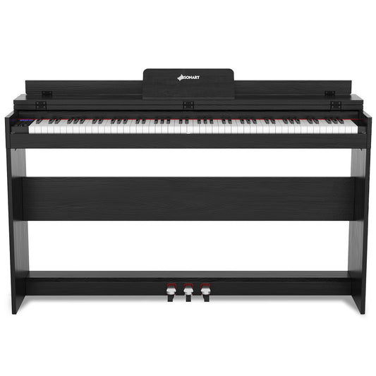 Infans 88 Key Full Size Electric Piano Keyboard w/ Stand 3 Pedals MIDI Function Black