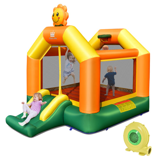 Infans Inflatable Bounce Castle Jumping House Kids Playhouse w/ Slide & 480W Blower