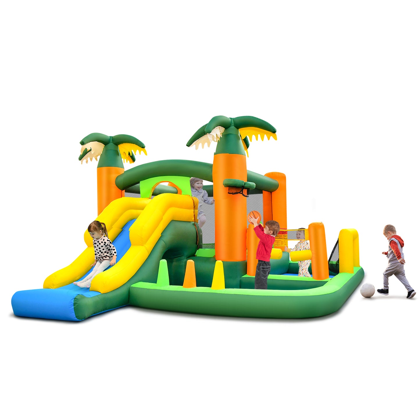 Infans Tropical Inflatable Bounce Castle 8-in-1 Giant Jumping House Blower NOT Included