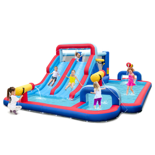 Infans Inflatable Water Slide Park Kids Bounce House Climbing Jumping without Blower