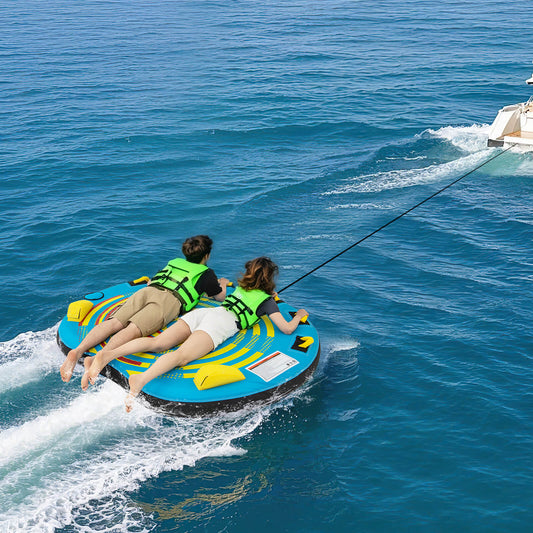 Infans Towable Tube for Boating 1/2/3 Person Inflatable Boat Tube for Youth & Adult