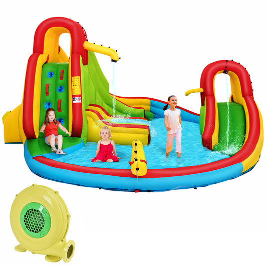 Infans Inflatable Water Slide Castle Kids Bounce House w/ Octopus Style & 750W Blower