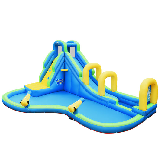 Infans Inflatable Water Slide Kids Bounce House Castle Splash Pool Without Blower