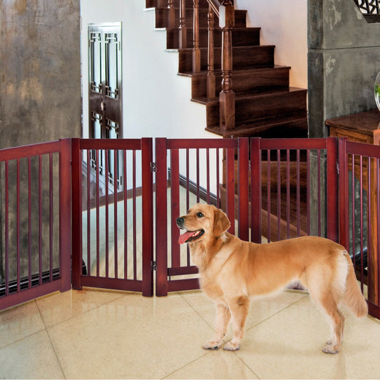 Infans 30 inch Configurable Folding Free Standing Wood Pet Dog Safety Fence Extension Kit