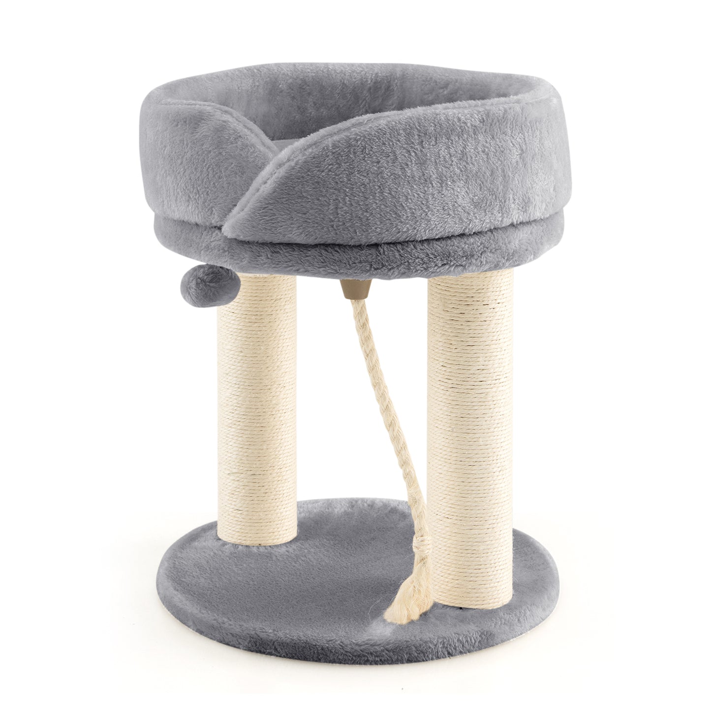 Infans Cat Tower Cat Activity Tree w/ Plush Perch & Scratching Posts Grey