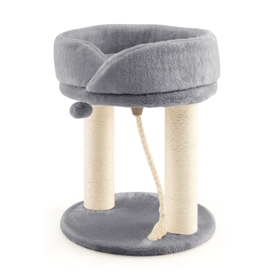 Infans Cat Tower Cat Activity Tree w/ Plush Perch & Scratching Posts Grey