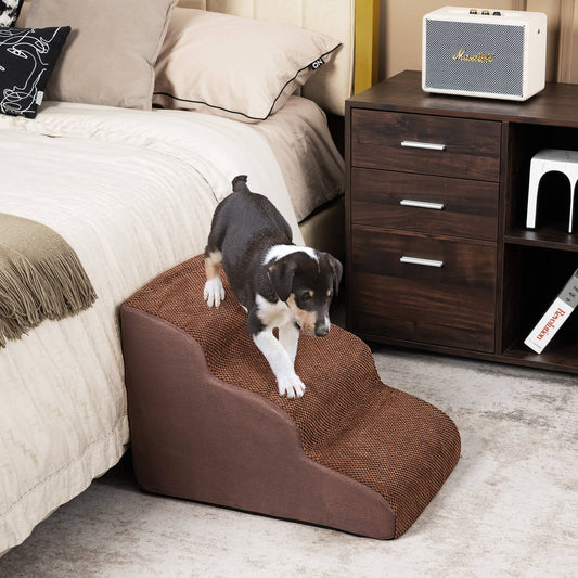 Infans 3 Tiers Foam Dog Ramps/Steps Non-Slip Dog Steps for Beds Or Couches