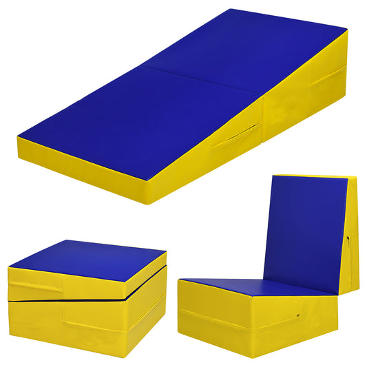 Infans Incline Gymnastics Exercise Mat Folding Wedge Ramp Fitness Mat Tumbling Training