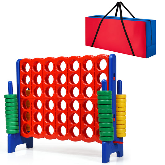 Infans 4-In-A-Row 4-to-Score Game W/Bag Indoor Outdoor Party Family Connect GameBlue