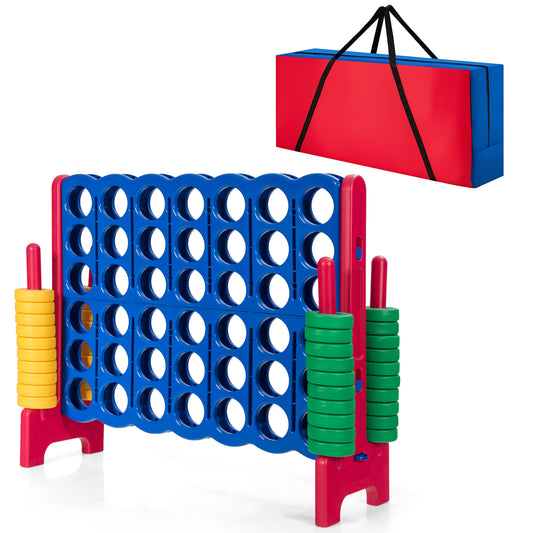Infans 4-In-A-Row 4-to-Score Game W/Bag Indoor Outdoor Party Family Connect GameRed