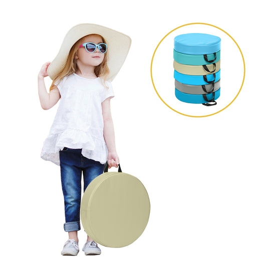 Infans 6-Piece 15inch Round Toddler Floor Cushions Flexible Classroom Seating w/ HandlesMulti-color