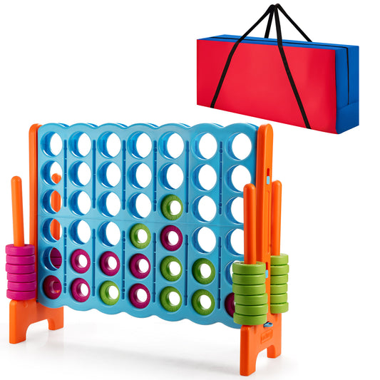 Infans 4-In-A-Row 4-to-Score Game W/Bag Indoor Outdoor Party Family Connect GameOrange