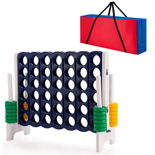 Infans 4-In-A-Row 4-to-Score Game W/Bag Indoor Outdoor Party Family Connect GameOff white